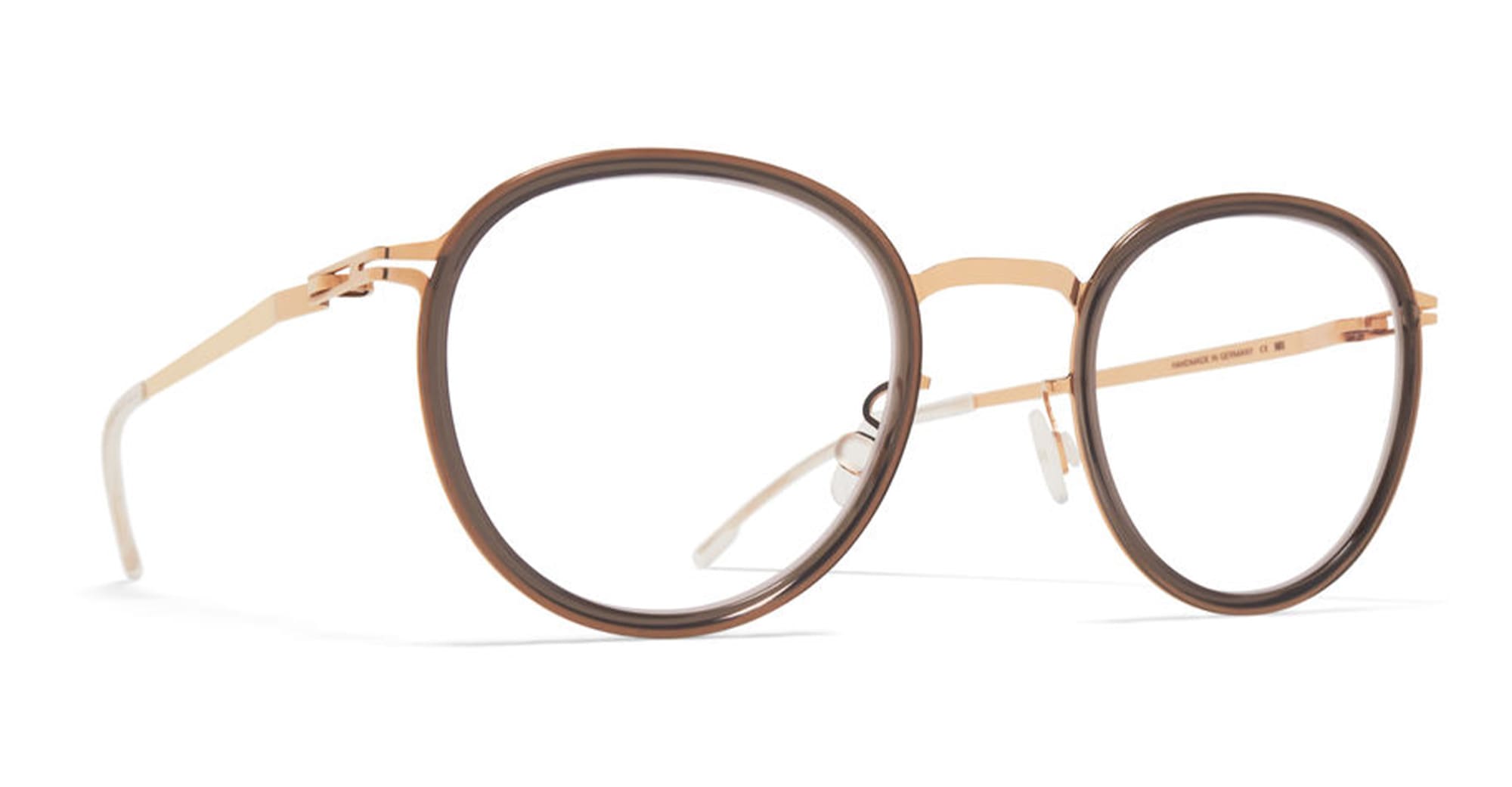  CLEAR ASH RX - Acetate, metal - shape  - Gold - EYEWEAR - EYEGLASSES - Unisex,Uomo,Donna,Women,Men - lens  - Made In Germany