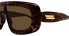 Ottica Mondello Roma - Bottega Veneta - BV1281S-002 - BV1281S-002 - HAVANA - Acetate - shape Mask - Havana - EYEWEAR - SUNGLASSES - Unisex,Uomo,Donna,Women,Men - lens Brown - Made In Japan
