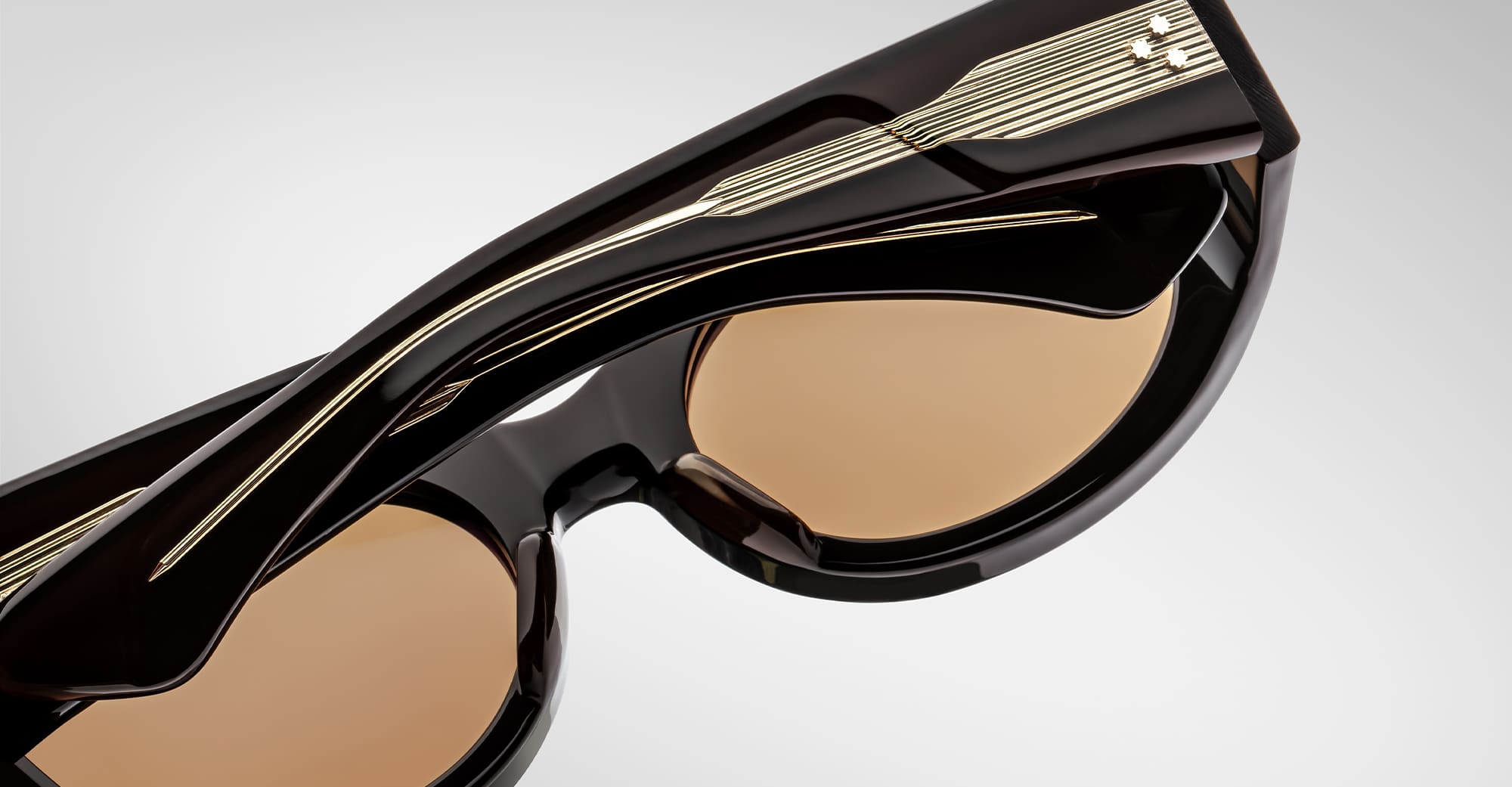 Ottica Mondello Roma - Jacques Marie Mage - JMMYC-5K - GIA - WALNUT - Acetate - shape Oval - brown - EYEWEAR - SUNGLASSES - Donna,Women - lens orange - Made In Japan
