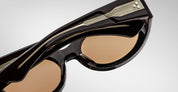 Ottica Mondello Roma - Jacques Marie Mage - JMMYC-5K - GIA - WALNUT - Acetate - shape Oval - brown - EYEWEAR - SUNGLASSES - Donna,Women - lens orange - Made In Japan