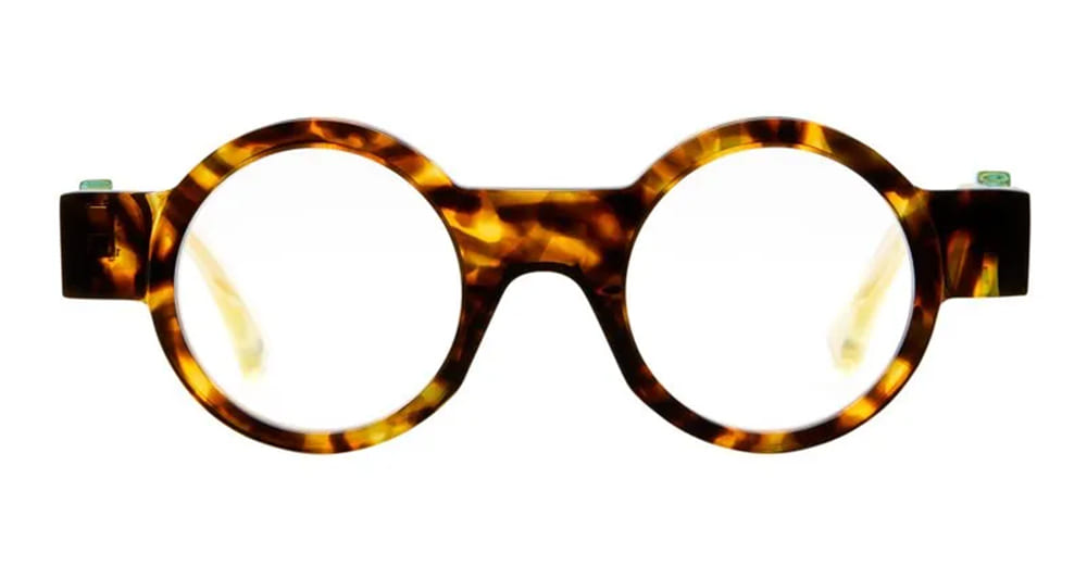 Ottica Mondello Roma - Kuboraum - KROI02YHV00000OP - MASK I02 PNL - YELLOW HAVANA RX - Acetate - shape Round - Havana - EYEWEAR - EYEGLASSES - Unisex,Uomo,Donna,Women,Men - lens Clear - Made In Italy