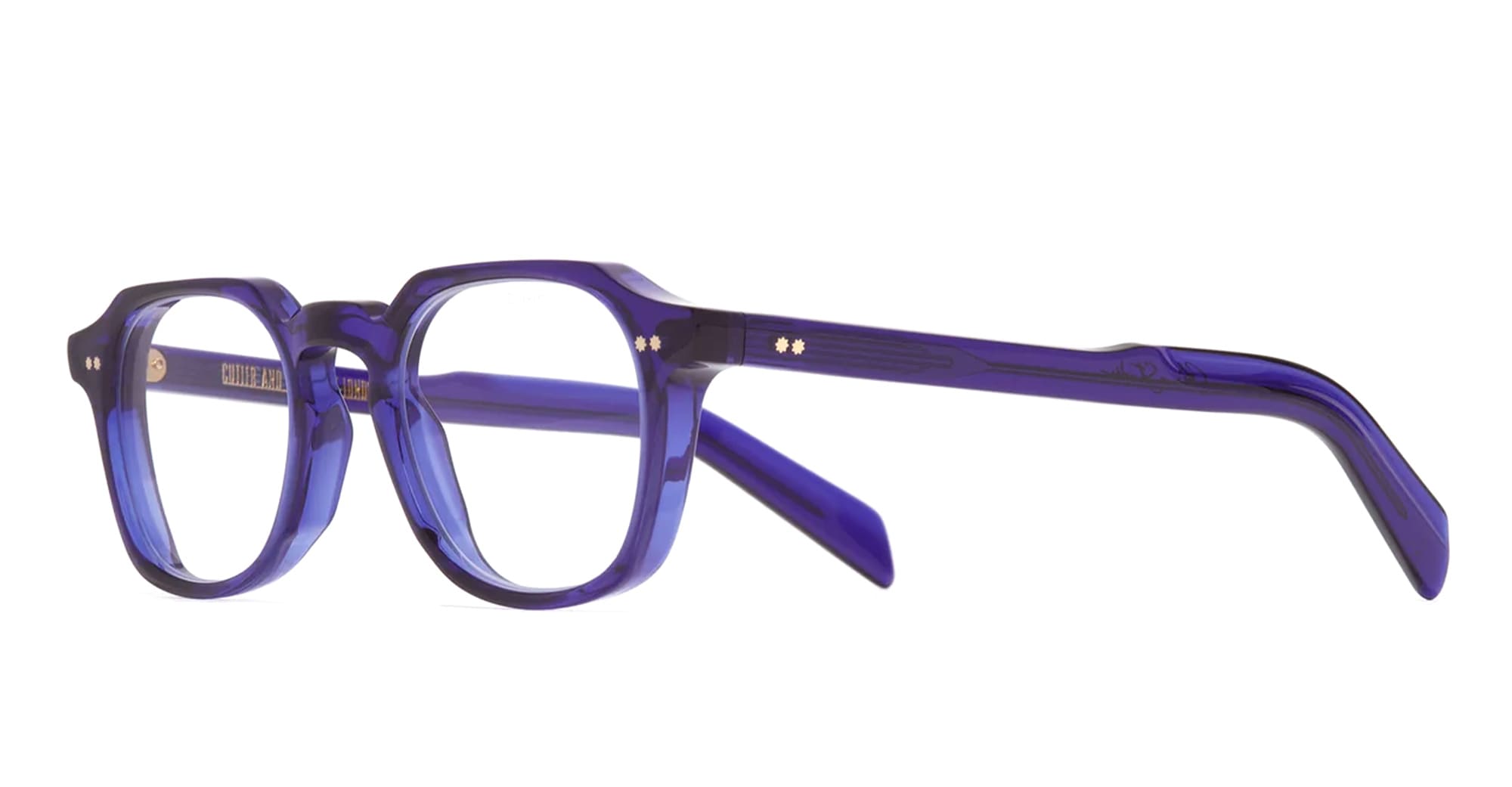Ottica Mondello Roma - Cutler and Gross - CGOP-GR03-48-A5 - GR03 - INK COLOR STUDIO RX - Acetate - shape Panto - blue - EYEWEAR - EYEGLASSES - Unisex,Uomo,Donna,Women,Men - lens Clear - Made In Italy