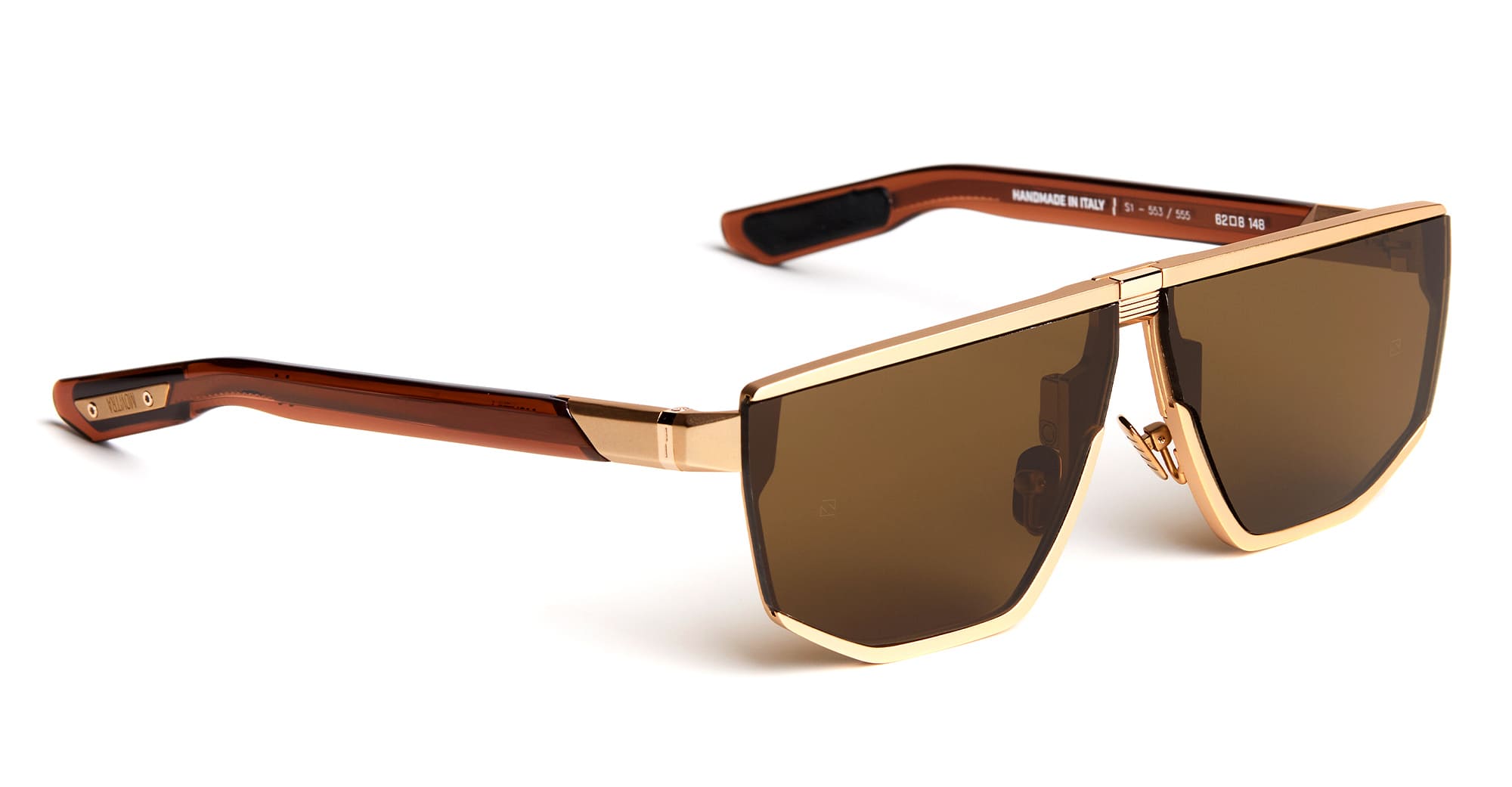  Brown Lens - titanium, acetate - shape Mask - brown - EYEWEAR - SUNGLASSES - Uomo,Men - lens Brown - Made In Italy