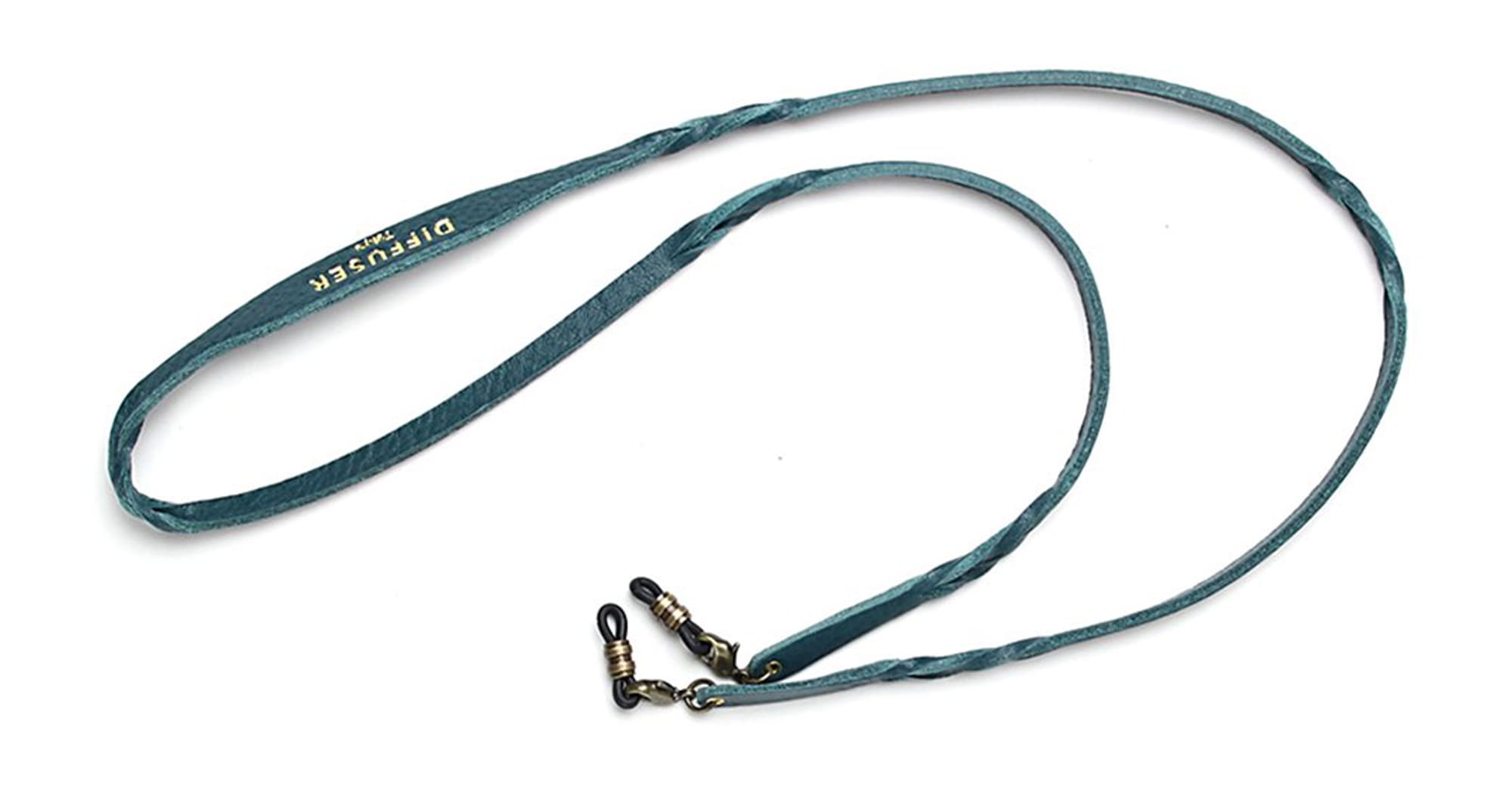Twisted leather soft bracelet cord - turqoise