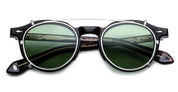 Ottica Mondello Roma - Jacques Marie Mage - JMMDYCP-41 - DEMONCEY CLIP ON - SILVER - Titanium - shape Round - Silver - EYEWEAR - SUNGLASSES - Unisex,Uomo,Donna,Women,Men - lens Green - Made In Japan