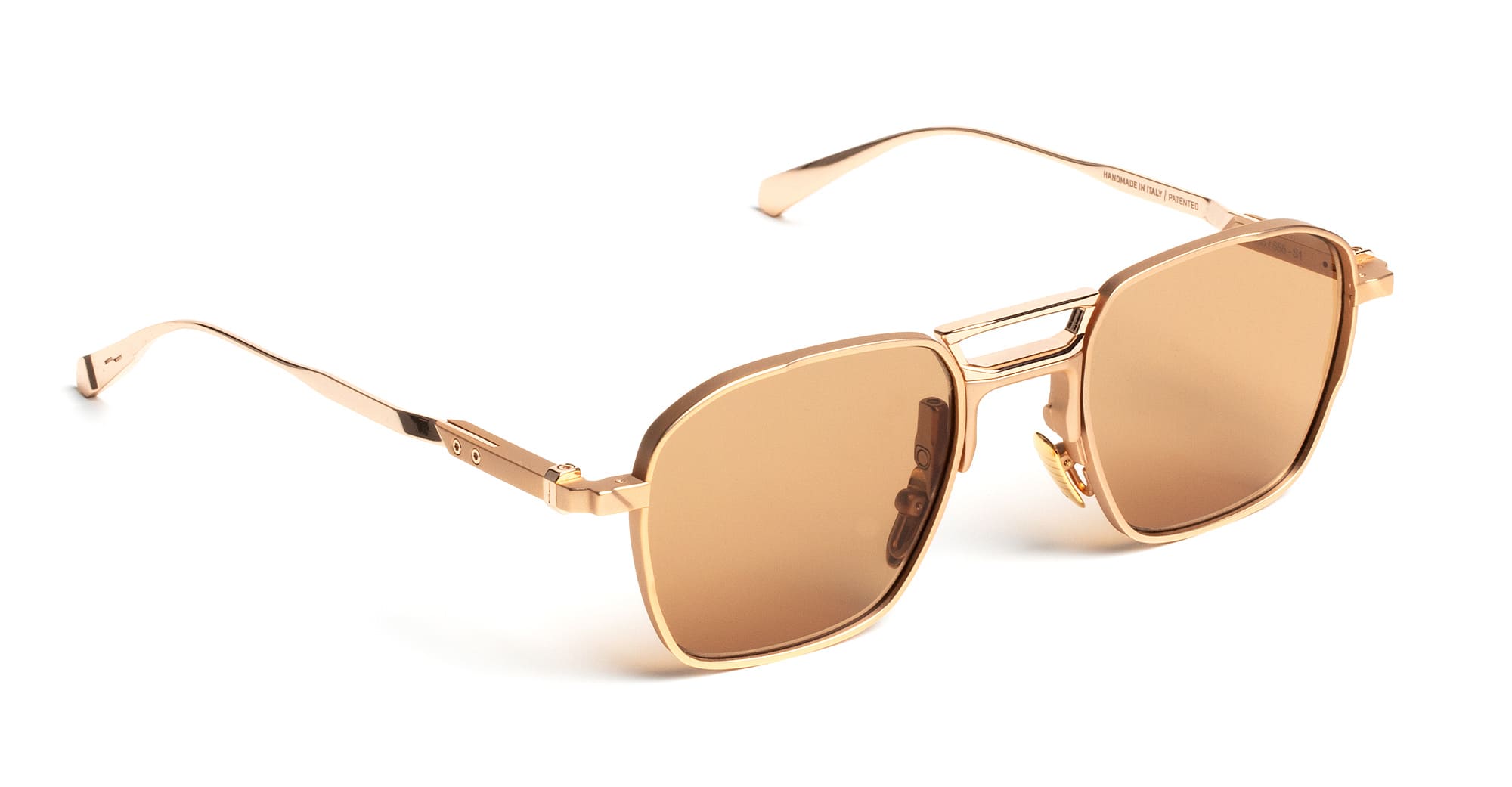  Light brown Lens - Titanium - shape Squared - rose gold - EYEWEAR - SUNGLASSES - Uomo,Men - lens light brown - Made In Italy