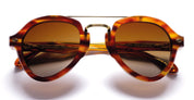 Ottica Mondello Roma - Daizo - AHMB-AVR001e-RC1-BG01 - KOJI - red cedar / brown gradient lens - Acetate, titanium - shape Aviator - red - EYEWEAR - SUNGLASSES - Unisex,Uomo,Donna,Women,Men - lens Gradient brown - Made In Japan