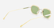 Ottica Mondello Roma - Sato - Timir-II-P-YG-1 - Timir II - Platinum / Yellow Gold - Titanium - shape Squared - silver, gold - EYEWEAR - SUNGLASSES - Unisex,Uomo,Donna,Women,Men - lens Green - Made In Japan