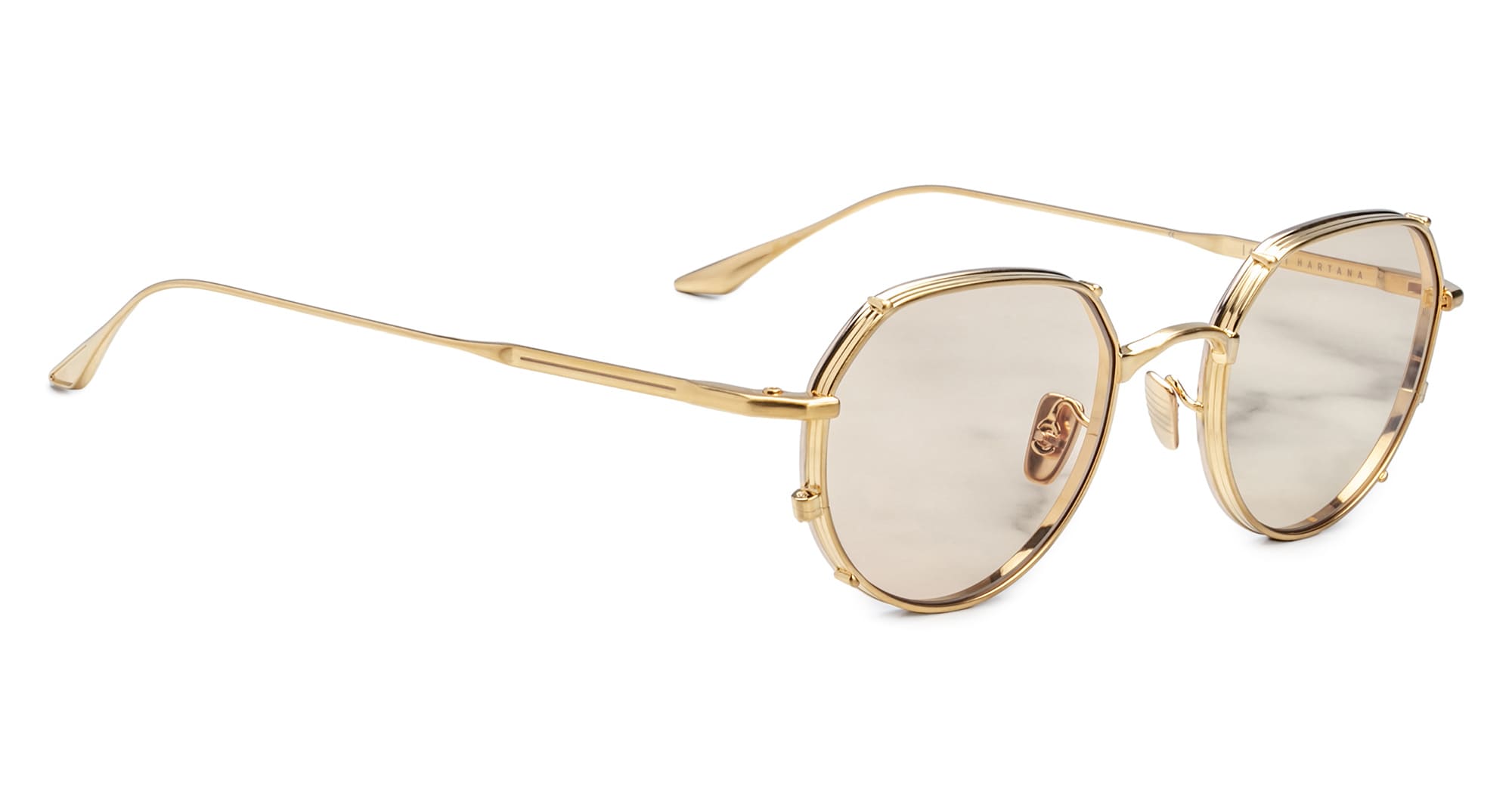 Ottica Mondello Roma - Jacques Marie Mage - JMMTN-120 - HARTANA - DORSET - beta titanium - shape Round - Gold - EYEWEAR - EYEGLASSES - Unisex,Uomo,Donna,Women,Men - lens yellow - Made In Japan