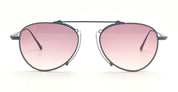 Ottica Mondello Roma - Matsuda - M3130.SG.MBK.53 - M3130 - MATTE BLACK / PINK GRADIENT - Titanium - shape Aviator - Black - EYEWEAR - SUNGLASSES - Donna,Women - lens Gradient pink - Made In Japan