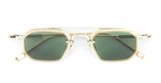 Ottica Mondello Roma - Sato - Kursa-P-LG-1 - Kursa - Platinum / Lunar Gold - Titanium - shape Rectangular - silver, gold - EYEWEAR - SUNGLASSES - Unisex,Uomo,Donna,Women,Men - lens Green - Made In Japan