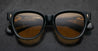 Ottica Mondello Roma - Jacques Marie Mage - J-ESN-MJ-S6017L-OS - LAST FRONTIER IV - MOJAVE - FALCON - Acetate - shape Wellington - Black - EYEWEAR - SUNGLASSES - Uomo,Men - lens yellow - Made In Japan