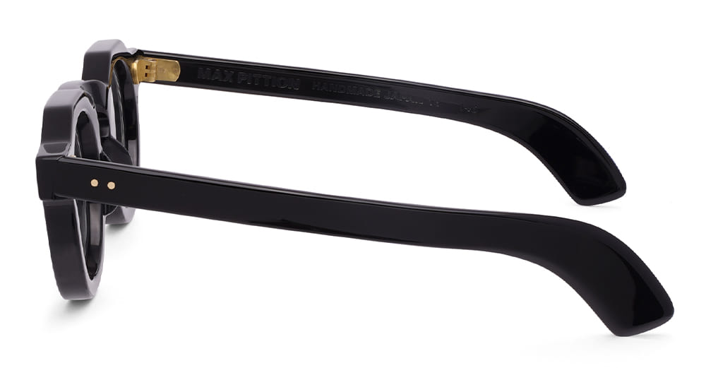 Ottica Mondello Roma - Max Pittion - MXPL-010A - HUGO 42 - PIANO BLACK RX - Acetate - shape Panto - Black - EYEWEAR - EYEGLASSES - Unisex,Uomo,Donna,Women,Men - lens Clear - Made In Japan