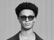 Ottica Mondello Roma - Moscot - OR-DAH-S47240200-TA - DAHVEN  (47) - BLACK / CUSTOM FOREST WOOD LENS - Acetate - shape Panto - Black - EYEWEAR - SUNGLASSES - Unisex,Uomo,Donna,Women,Men - lens Gradient green - Made In China