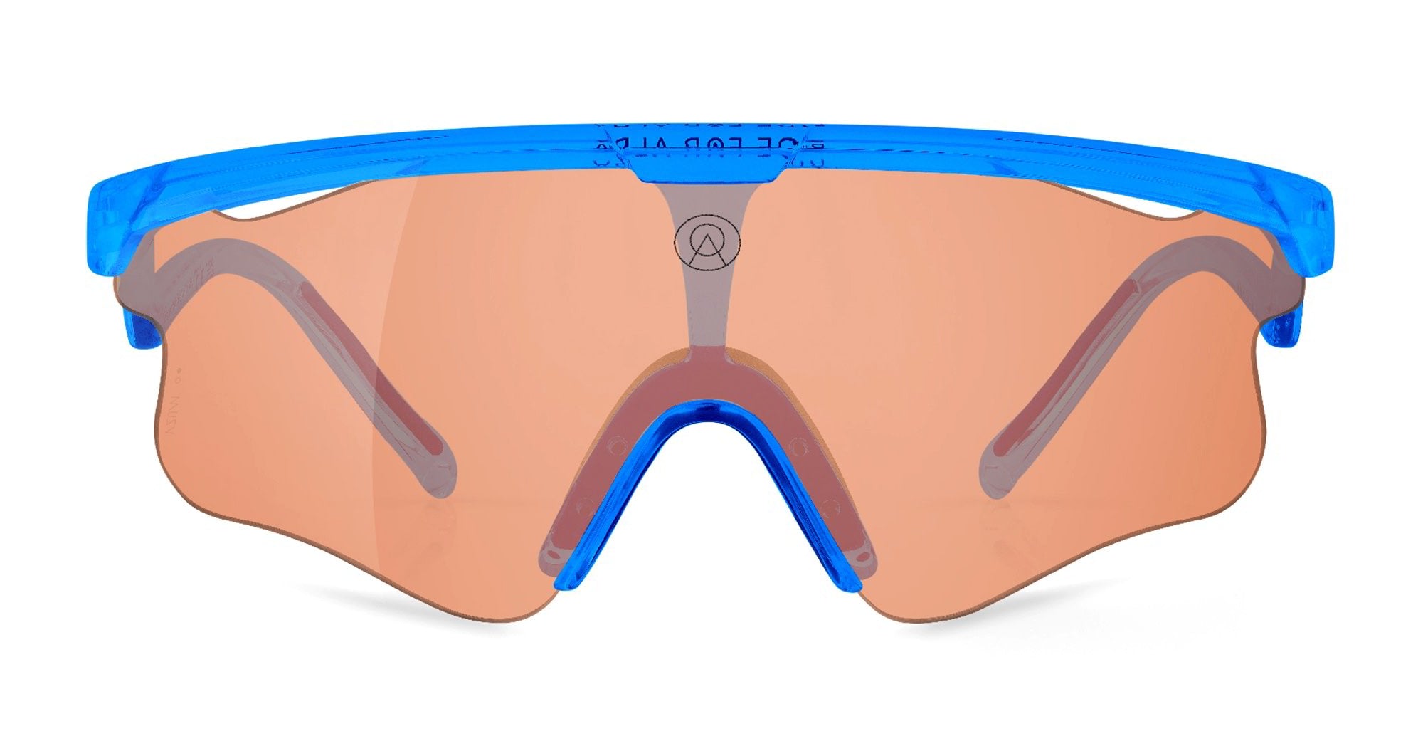  VZUM SALMON - Tr90 - shape Mask - blue - EYEWEAR - SUNGLASSES - Unisex,Uomo,Donna,Women,Men - lens Pink - Made In Italy