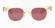 Ottica Mondello Roma - Julius Tart - JTPL-106R-2B-WINE - FDR 46X24 - CHAMPAGNE / WINE LENS - Acetate - shape Round - transparent beige - EYEWEAR - SUNGLASSES - Unisex,Uomo,Donna,Women,Men - lens red - Made In Japan