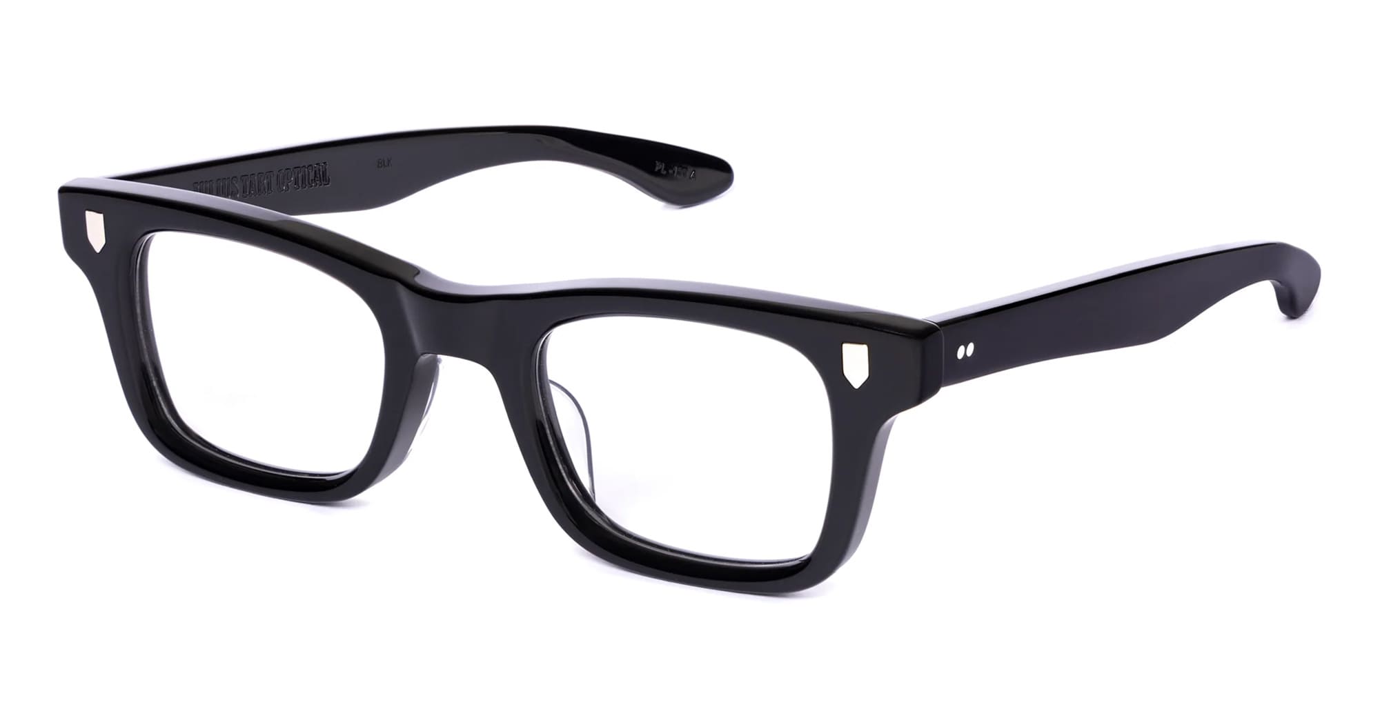 Ottica Mondello Roma - Julius Tart - JTPL-139A - BULLET - BLACK RX - Acetate - shape Rectangular - Black - EYEWEAR - EYEGLASSES - Unisex,Uomo,Donna,Women,Men - lens Clear - Made In Japan