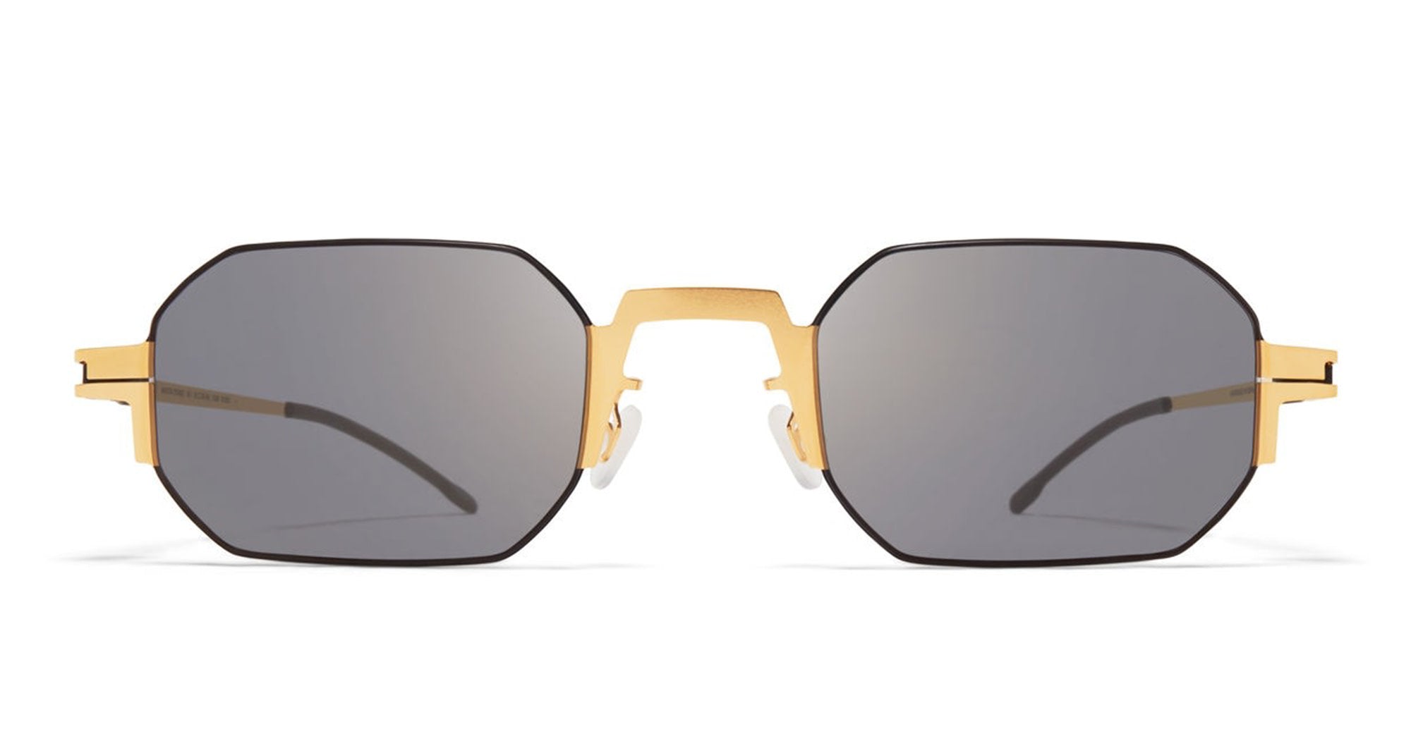  Light gold Lens - stainless steel - shape Octagonal - Black, gold - EYEWEAR - SUNGLASSES - Unisex,Uomo,Donna,Women,Men - lens Gold - Made In Germany