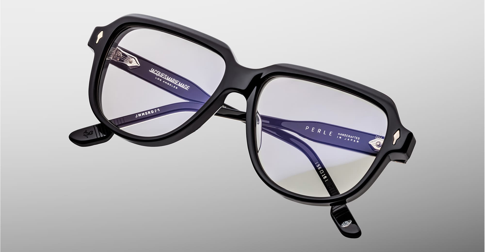 Ottica Mondello Roma - Jacques Marie Mage - JMMSRD-26 - PERLE - SHADOW RX - Acetate - shape Round - Black - EYEWEAR - EYEGLASSES - Unisex,Uomo,Donna,Women,Men - lens Clear - Made In Japan
