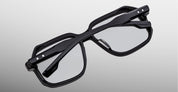 Ottica Mondello Roma - Jacques Marie Mage - JMMOT-88 - DOMOTO - BLACK RX - Acetate - shape Squared - Black - EYEWEAR - SUNGLASSES - Unisex,Uomo,Donna,Women,Men - lens Clear - Made In Japan