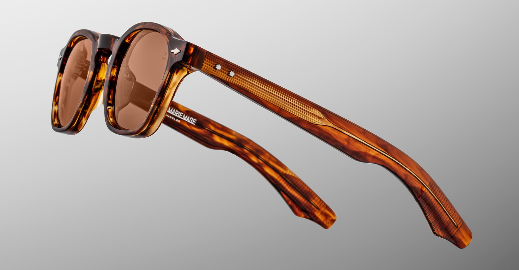Ottica Mondello Roma - Jacques Marie Mage - JMMZPX-18P - ZEPHIRIN 47 - BOURBON - Acetate - shape Squared - brown - EYEWEAR - SUNGLASSES - Uomo,Men - lens Brown - Made In Japan