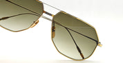 Ottica Mondello Roma - Jacques Marie Mage - J-ESN-RE-S4112S-OS - REYNOLD - ELECTRUM - Titanium - shape Aviator - silver, gold - EYEWEAR - SUNGLASSES - Uomo,Men - lens Gradient green - Made In Japan