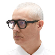 Ottica Mondello Roma - Kuboraum - KROK33BS000000OP - MASK K33 - BLACK SHINE RX - Acetate - shape Navigator - Black - EYEWEAR - EYEGLASSES - Unisex,Uomo,Donna,Women,Men - lens Clear - Made In Italy