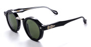 Ottica Mondello Roma - Daizo - AHMB-R001e-B1-PG01 - YUZU - black / green lens - Acetate, titanium - shape Round - Black - EYEWEAR - SUNGLASSES - Unisex,Uomo,Donna,Women,Men - lens Green - Made In Japan