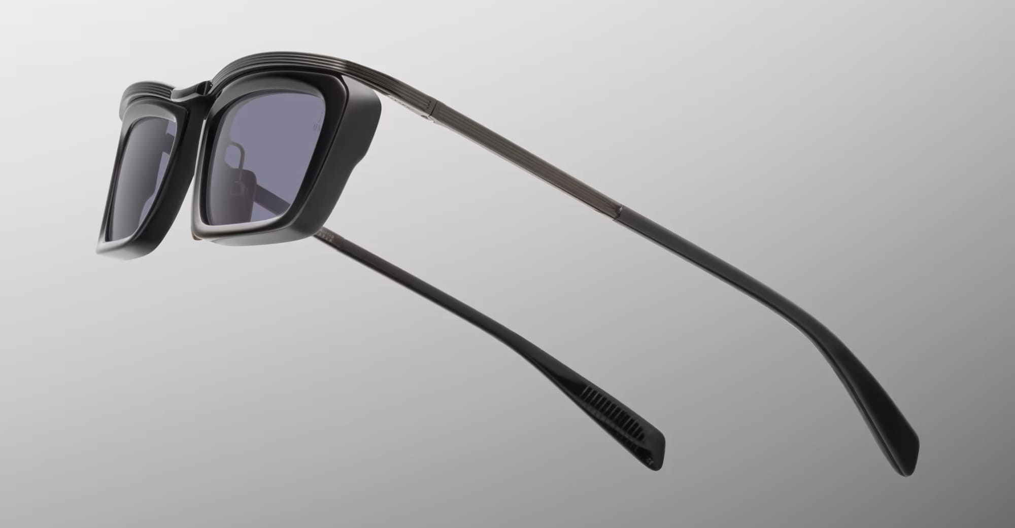 Ottica Mondello Roma - Jacques Marie Mage - JMMGAS-K22 - GASPARD - VANTA - Acetate, titanium - shape Rectangular - Black - EYEWEAR - SUNGLASSES - Unisex,Uomo,Donna,Women,Men - lens Black - Made In Japan