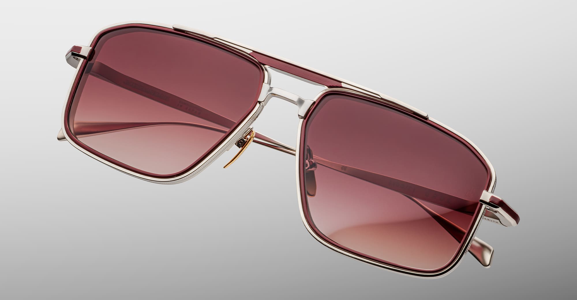 Ottica Mondello Roma - Jacques Marie Mage - JMMER-17H - EARL - BORDEAUX - Titanium - shape Navigator - Silver - EYEWEAR - SUNGLASSES - Uomo,Men - lens burgundy - Made In Japan