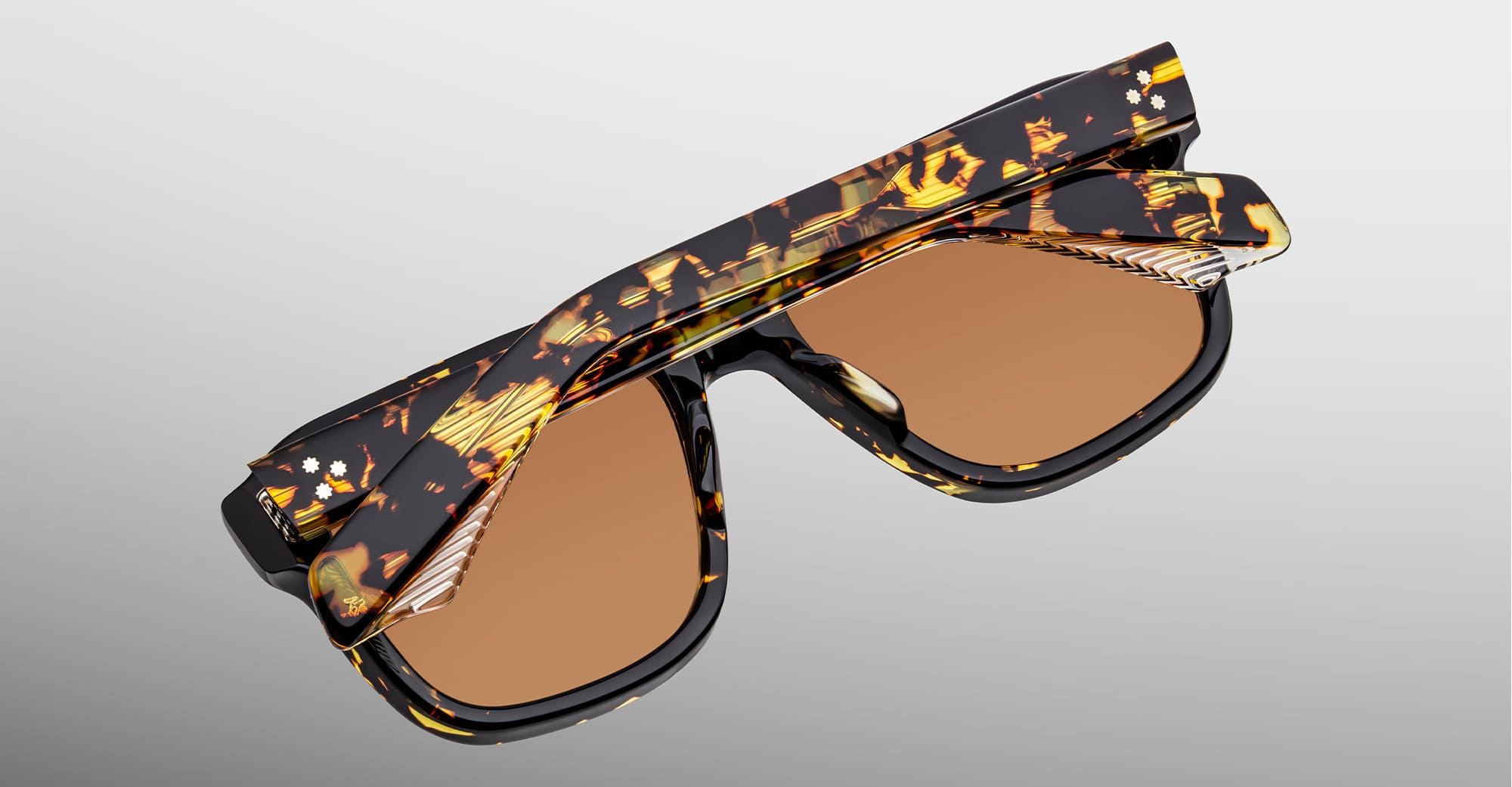 Ottica Mondello Roma - Jacques Marie Mage - JMMYV-H14 - YVES - TOKYO - Acetate - shape Squared - Tortoise - EYEWEAR - SUNGLASSES - Unisex,Uomo,Donna,Women,Men - lens orange - Made In Japan