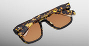 Ottica Mondello Roma - Jacques Marie Mage - JMMYV-H14 - YVES - TOKYO - Acetate - shape Squared - Tortoise - EYEWEAR - SUNGLASSES - Unisex,Uomo,Donna,Women,Men - lens orange - Made In Japan
