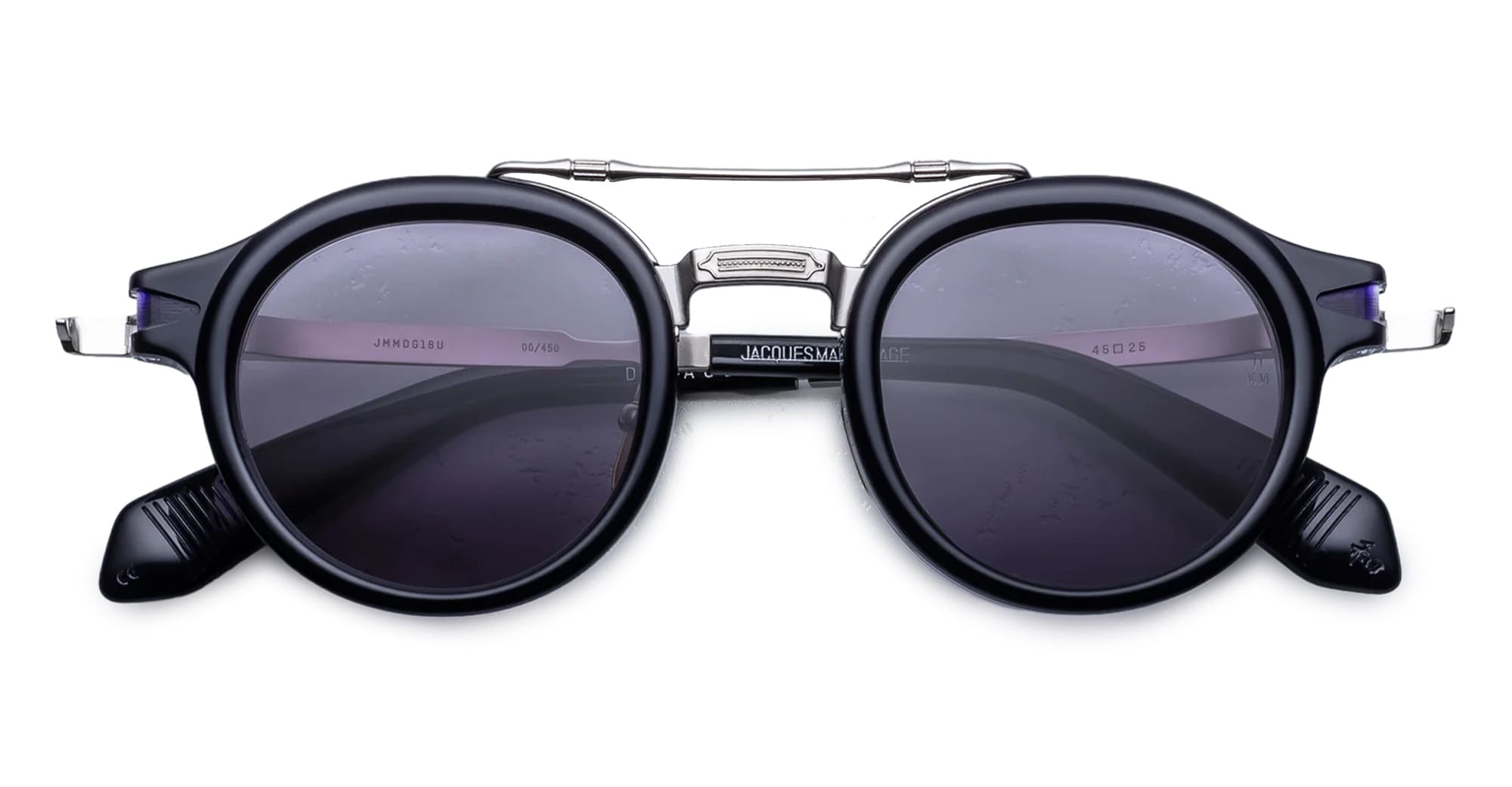 Ottica Mondello Roma - Jacques Marie Mage - JMMDG-18U - DELAGE - HUDSON - Acetate, titanium - shape Round - blue - EYEWEAR - SUNGLASSES - Unisex,Uomo,Donna,Women,Men - lens Blue - Made In Japan