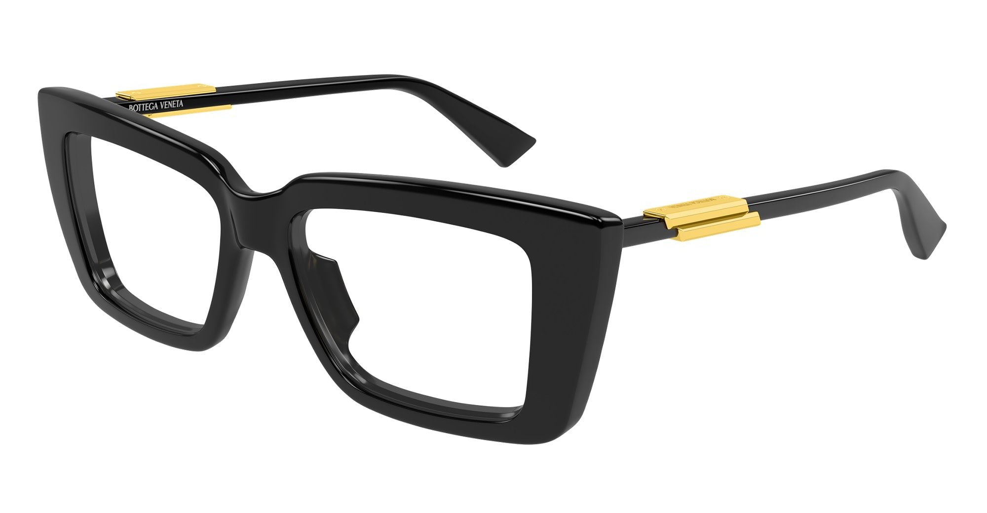 Ottica Mondello Roma - Bottega Veneta - BV1448O-001 - BV1448O-001 - BLACK RX - Acetate - shape Squared - Black - EYEWEAR - EYEGLASSES - Donna,Women - lens Clear - Made In Italy