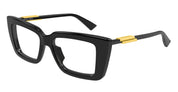 Ottica Mondello Roma - Bottega Veneta - BV1448O-001 - BV1448O-001 - BLACK RX - Acetate - shape Squared - Black - EYEWEAR - EYEGLASSES - Donna,Women - lens Clear - Made In Italy