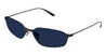 Ottica Mondello Roma - Balenciaga - BB0412S-003 - BB0412S-003 - GREY - Metal - shape Oval - grey - EYEWEAR - SUNGLASSES - Unisex,Uomo,Donna,Women,Men - lens Blue - Made In Italy