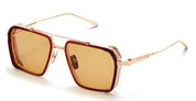 Ottica Mondello Roma - Akoni - AKS-510C-58 - TIROS - BRUSHED WHITE GOLD / LIGHT HAVANA - titanium, acetate - shape  - white gold - EYEWEAR - SUNGLASSES - Uomo,Men - lens  - Made In Japan