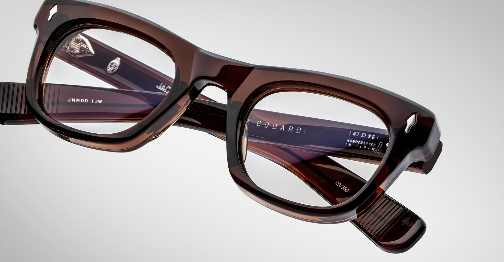 Ottica Mondello Roma - Jacques Marie Mage - JMMODRX-13W - GODARD - ZOLTAR RX - Acetate - shape Squared - brown - EYEWEAR - EYEGLASSES - Unisex,Uomo,Donna,Women,Men - lens Clear - Made In Japan