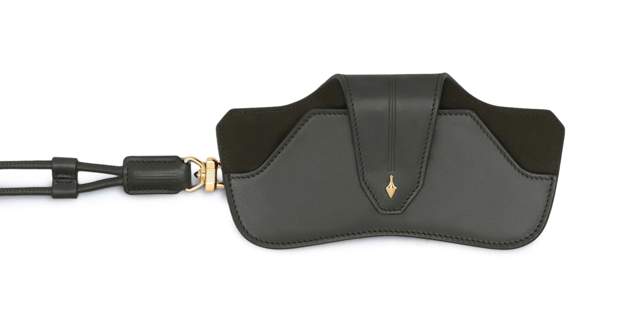 Ottica Mondello Roma - Jacques Marie Mage - JMMHTC-A21 - JMM EYEWEAR CASE - HUNTER - AGAVE - Leather - shape Eyewear case - Black - ACCESSORI - ACCESSORIES - Unisex,Uomo,Donna,Women,Men - lens  - Made In Italy