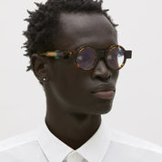 Ottica Mondello Roma - Kuboraum - KROI02YHV00000OP - MASK I02 PNL - YELLOW HAVANA RX - Acetate - shape Round - Havana - EYEWEAR - EYEGLASSES - Unisex,Uomo,Donna,Women,Men - lens Clear - Made In Italy