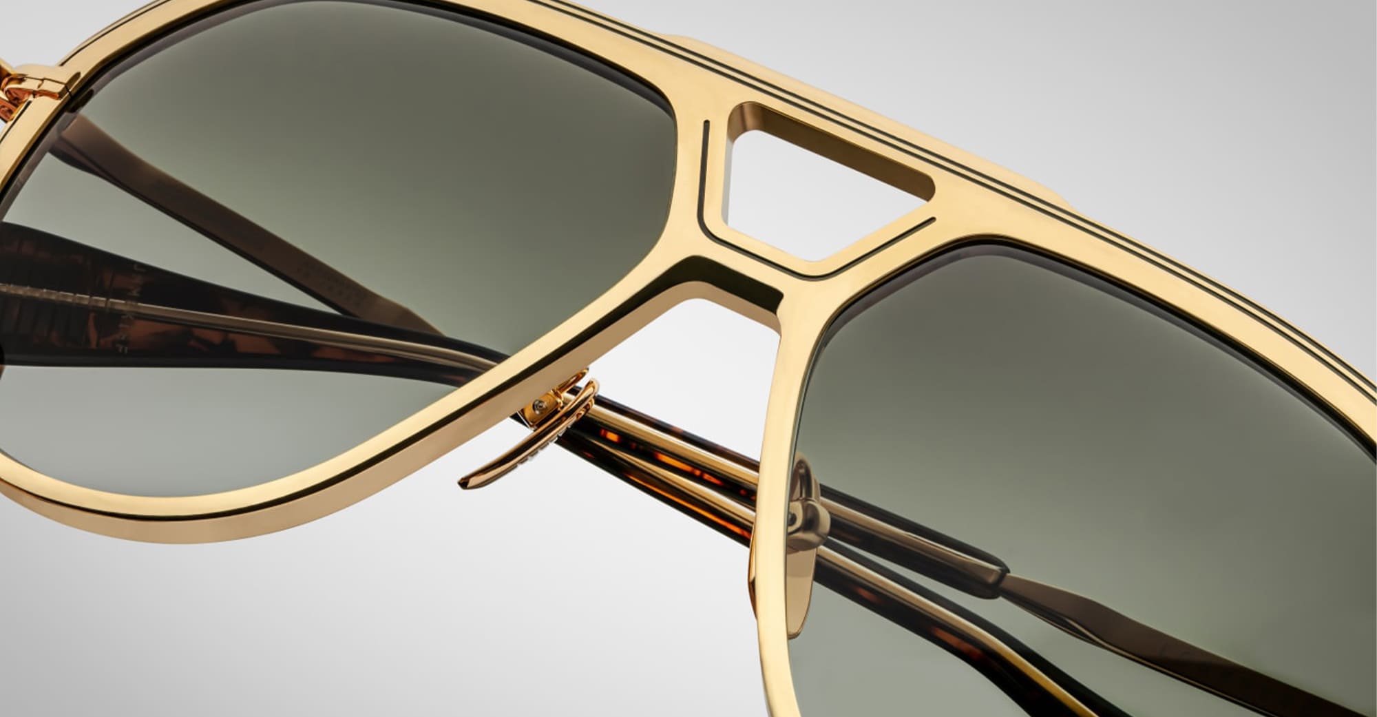 Ottica Mondello Roma - Jacques Marie Mage - JMMEK-18F - LOCKHEED - GENEVA - Titanium - shape Aviator - Gold - EYEWEAR - SUNGLASSES - Unisex,Uomo,Donna,Women,Men - lens Green - Made In Japan