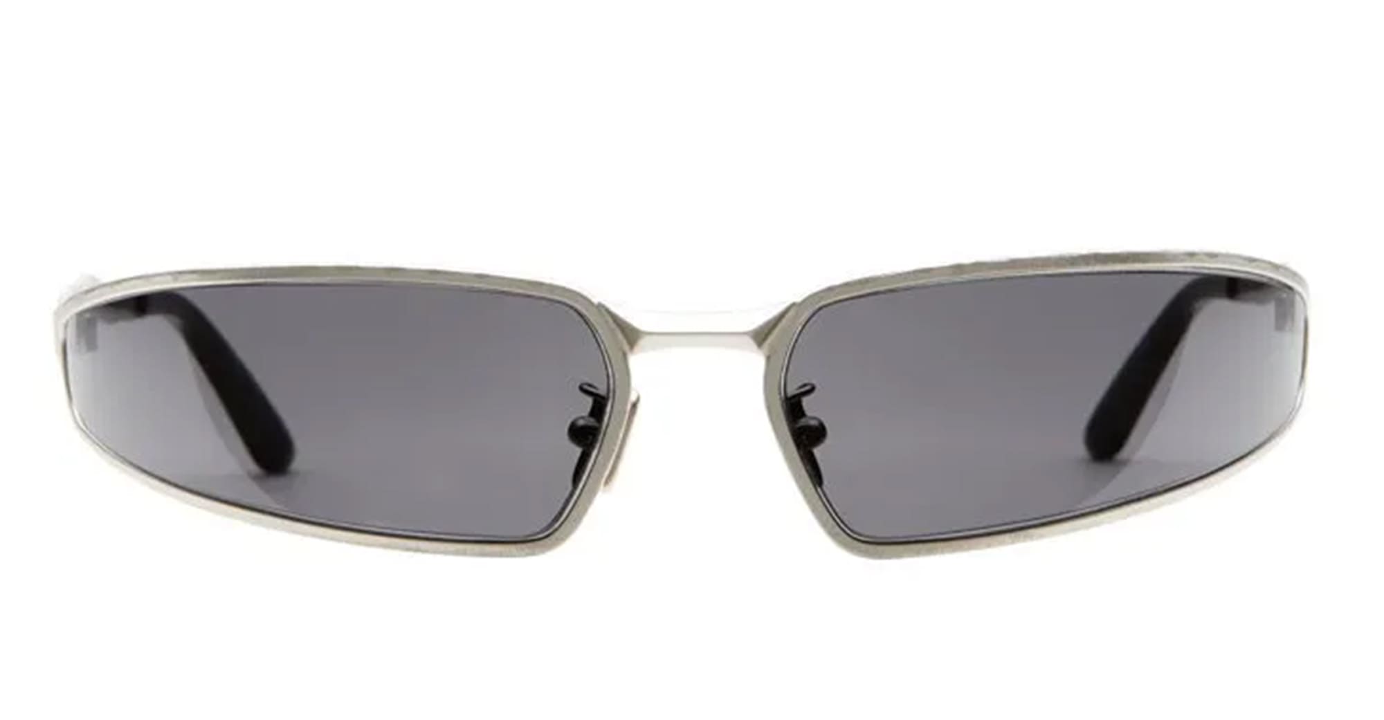 Ottica Mondello Roma - Kuboraum - KRSH34SM000000GT - MASK H34 SM - SILVER MATT - Metal - shape Oval - Silver - EYEWEAR - SUNGLASSES - Unisex,Uomo,Donna,Women,Men - lens Grey - Made In Italy