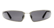 Ottica Mondello Roma - Kuboraum - KRSH34SM000000GT - MASK H34 SM - SILVER MATT - Metal - shape Oval - Silver - EYEWEAR - SUNGLASSES - Unisex,Uomo,Donna,Women,Men - lens Grey - Made In Italy