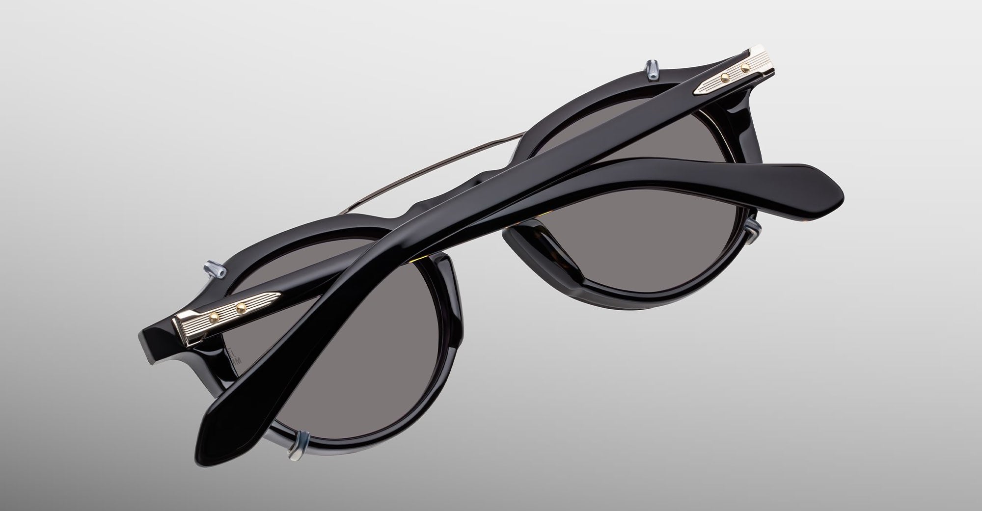 Ottica Mondello Roma - Jacques Marie Mage - JMMDYCP-88 - DEMONCEY CLIP ON - BLACK - Titanium - shape Round - Black - EYEWEAR - SUNGLASSES - Unisex,Uomo,Donna,Women,Men - lens Black - Made In Japan