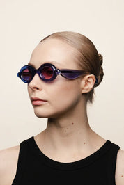 Ottica Mondello Roma - Paloceras - CB-RX - PEBBLE - Crystal Blue RX - Acetate - shape Oval - blue - EYEWEAR - SUNGLASSES - Unisex,Uomo,Donna,Women,Men - lens red - Made In China