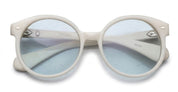 Ottica Mondello Roma - Jacques Marie Mage - JMMFC-15Q - FACTORY - MYKONOS - Acetate - shape Round - White - EYEWEAR - SUNGLASSES - Donna,Women - lens Blue - Made In Japan