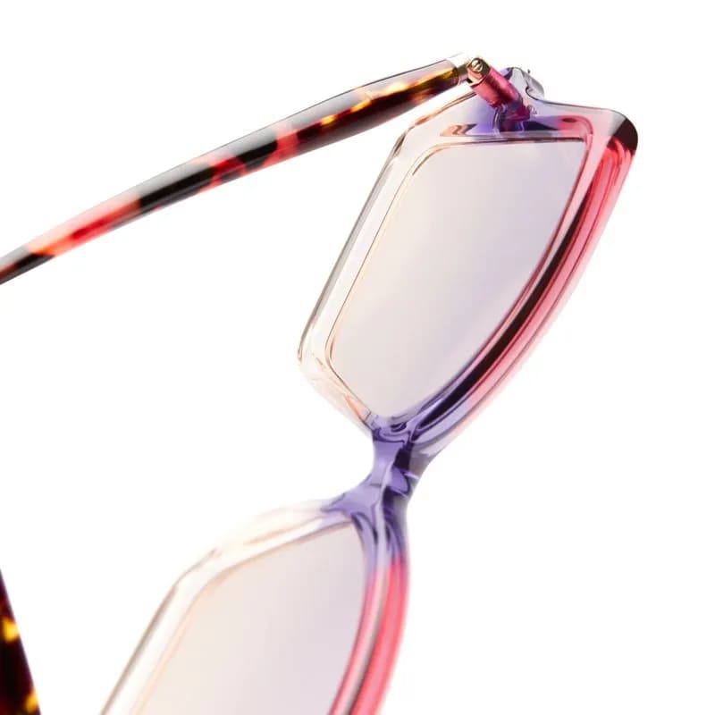 Ottica Mondello Roma - Kuboraum - KRSP30NEON0000VO - MASK P30 NE - NEON - Acetate - shape Butterfly - pink - EYEWEAR - SUNGLASSES - Unisex,Uomo,Donna,Women,Men - lens purple gradient - Made In Italy