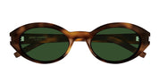 Ottica Mondello Roma - Saint Laurent - 30013809002 - SL 567-002 - HAVANA - Recycled acetate - shape Oval - Havana - EYEWEAR - SUNGLASSES - Donna,Women - lens Green - Made In Italy