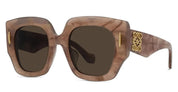 Ottica Mondello Roma - Loewe - LW40129U5064E - ANAGRAM BLACK GEOMETRIC SUNGLASSES - Acetate - shape Geometric - Havana - EYEWEAR - SUNGLASSES - Donna,Women - lens Brown - Made In Italy