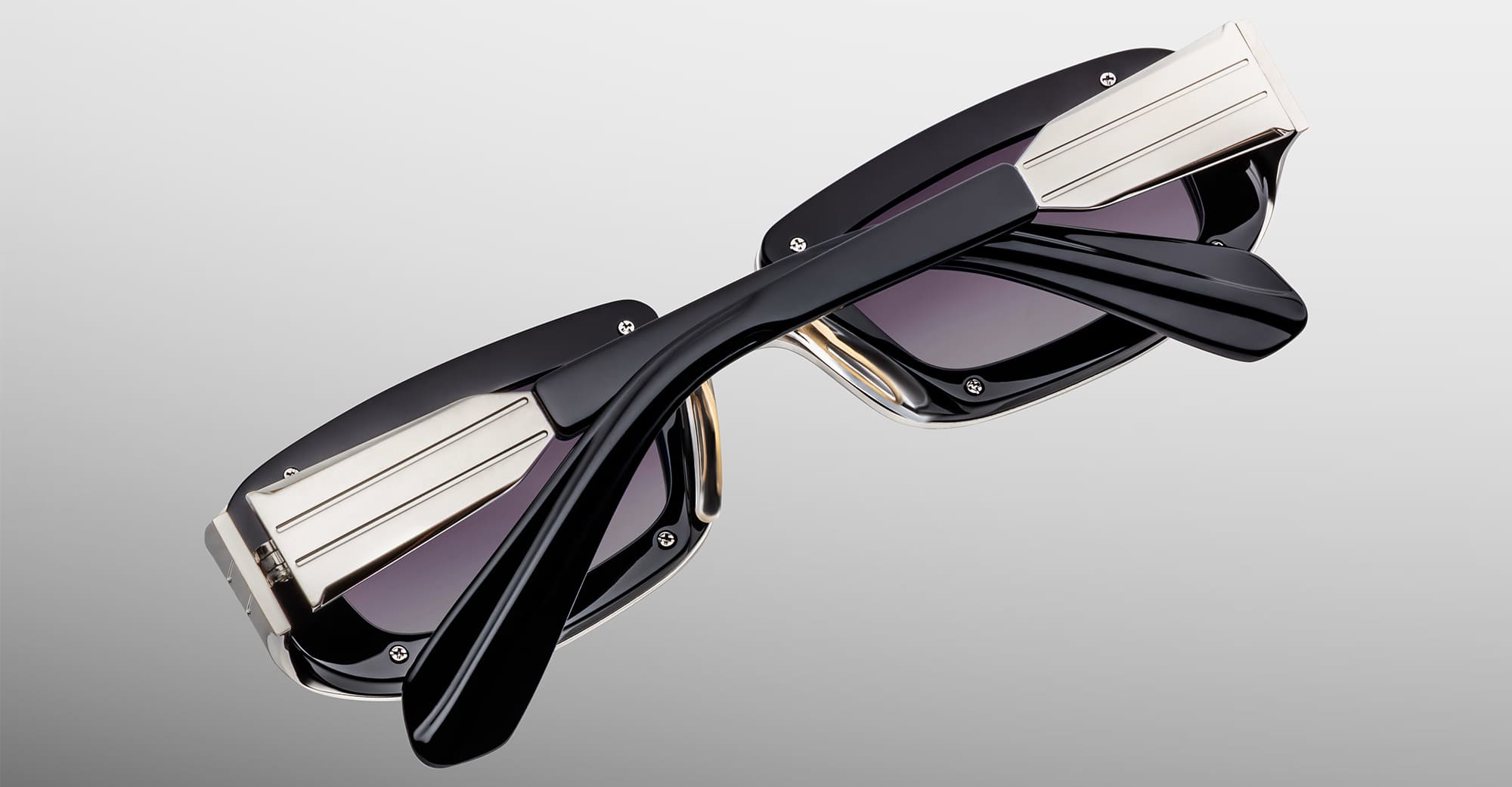Ottica Mondello Roma - Jacques Marie Mage - JMMPY-41 - RYDER - SILVER - titanium, acetate - shape  - silver, black - EYEWEAR - SUNGLASSES - Unisex,Uomo,Donna,Women,Men - lens  - Made In Japan